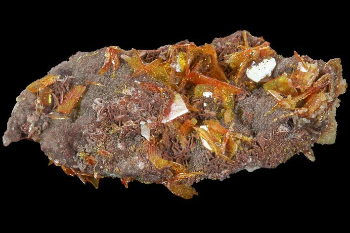 Orange Wulfenite Crystal Cluster - Rowley Mine, Arizona #118952